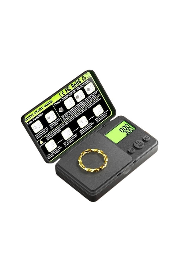 0.01g Jewelry Scale with Flip Cover, Lab Precision LCD & Unit Conversion for Gold/Diamond