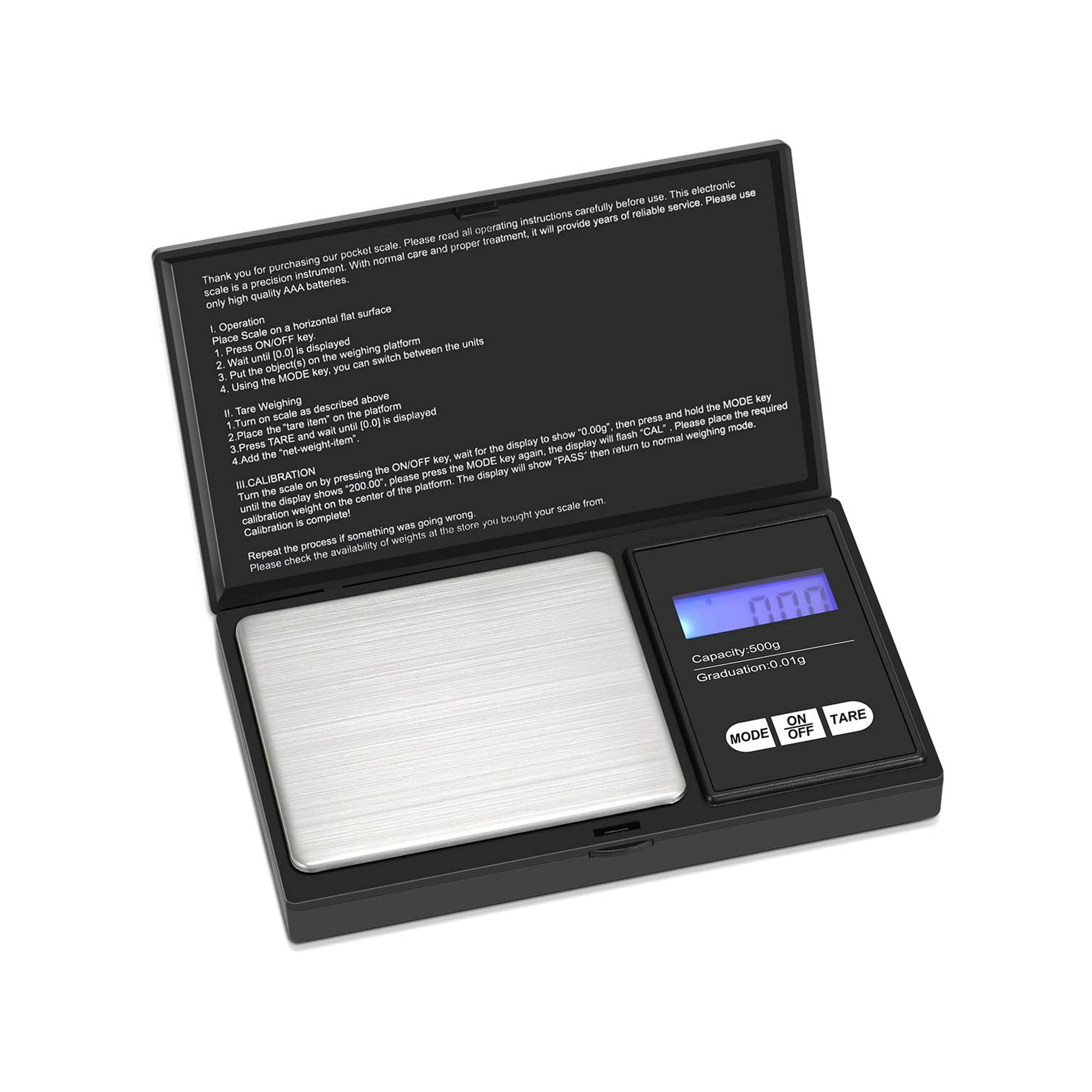BLUELK Digital Food Scale,500gx0.01g Pocket Scale, Portable Small