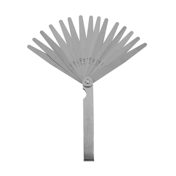 0.02-1mm 17 Blade Thickness Gap Metric Filler Feeler Gauge Measure Tool