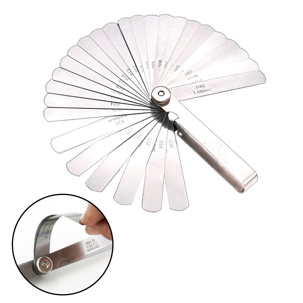 0.02-1mm Feeler Gauge High Precision Metric Gauge 32 Blades Ruler Measure Tool Gauging Tools ,Easy to Use
