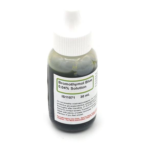 0.04% Aqueous Bromothymol Blue, 30mL - The Curated Chemical Collection