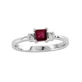 thumbnail image 1 of 0.04 CTW Diamond & Ruby Ring, 14K Gold - Size 5.5, 1 of 1