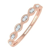 FINEROCK LLC 0.04 Carat Anniversary Wedding Band Ring in 10k Yellow Gold (Ring Size 6)