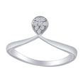 thumbnail image 1 of AFFY 0.04 Carat (Cttw) Round White Natural Diamond Accent Drop Engagement Ring 14K Solid White Gold (I-J Color ,I2-I3 Clarity ,0.04 Carat (Cttw) Ring Size-8, 1 of 2