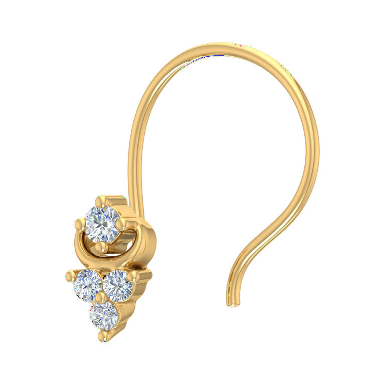 Carat Diamond Nose Pin in 14K Yellow Gold