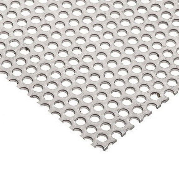 0.048" x 8" x 12", 0.140" Holes, 0.187" Centers, 304 Stainless Steel Perforated Sheet