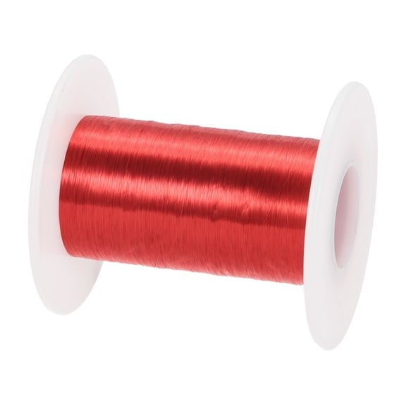 0.04mm Magnet Wire 14669ft (4471m) Enameled Copper Wires Magnet Winding Coil 50g 155C for Transformers Inductors, Red