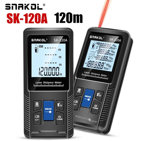 0.05-120 m Range Digital Laser Rangefinder with One-Button Measurement, Multiple Modes, Dust & Waterproof