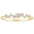 thumbnail image 1 of AFFY 0.05 Carat (Cttw) Round White Natural Diamond Accent Zig Zag Engagement Ring 14K Solid Yellow Gold (I-J Color ,I2-I3 Clarity ,0.05 Carat (Cttw) Ring Size-8, 1 of 1