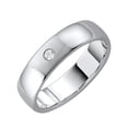 thumbnail image 1 of 0.05 Carat Diamond Wedding Band Ring in 10K White Gold (Ring Size 6.25), 1 of 1