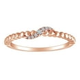 thumbnail image 1 of AFFY 0.05 Cttw Round Shape White Natural Diamond Stackable Band Ring In 10K Solid Rose Gold Ring Size-5.5, 1 of 1