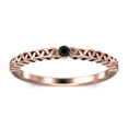 thumbnail image 1 of 0.05ct Black Diamond Moissanite Twist Wedding Ring 10K Rose Gold, 1 of 4