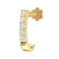 thumbnail image 1 of 0.06 Carat 5-Stones Diamond Nose Pin Open Hoop in 18K Yellow Gold, 1 of 3