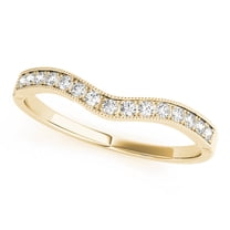 0.06 Ct FG/VVS1 Diamond Wedding Band 14K Yellow Gold
