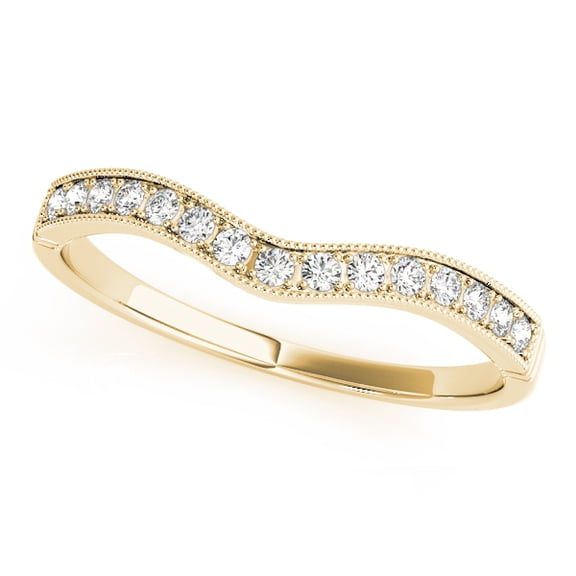 0.06 Ct FG/VVS1 Diamond Wedding Band 14K Yellow Gold