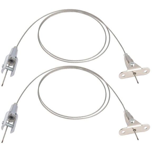 0.06 Inch Billboard Wire Rope Adjustable Hanging Wires Kit Platinum Steel Wire Rope for Sign Billboards Picture Light Lamp Basket Flowerpot
