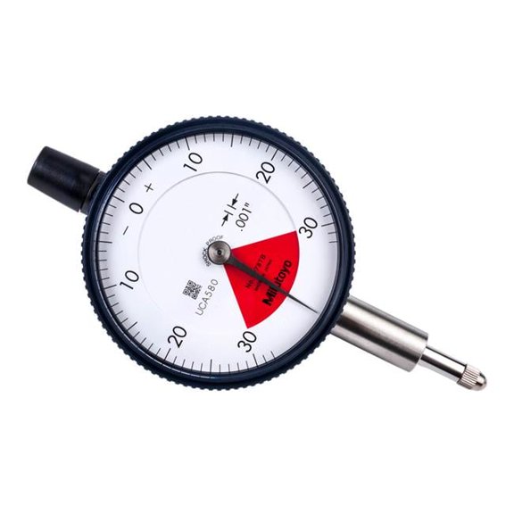 0.06 in. One Revolution Flat Back Dial Indicator