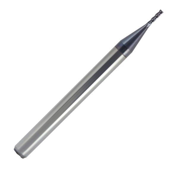 0.060" Diameter 4 Flute ALTiN Carbide End Mill, .180" Length of Cut, 1-1/2" Overall Length