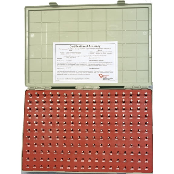.0610" - .2500" Class ZZ Plus Pins Set, 190 Pieces In .001" Increments Bright Finish