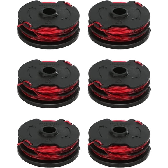 0.065" 16ft Trimmer Spool Line Compatible with Hyper Tough GGT500WU HT18-401-004-01, Pre-Wound, 6 Pack