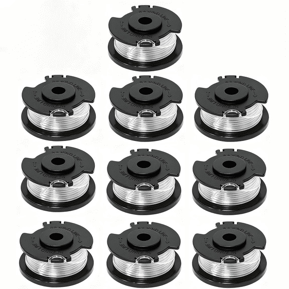 0.065'' 17 FT Replacement Spools Trimmer String Line Compatible with Hyper Tough HT-19-401-003-06 HT-19-401-003-07 20V Max (10 Spools)