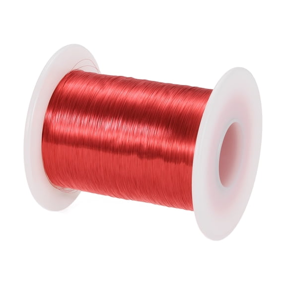 0.06mm Magnet Wire 26076ft (7948m) Enameled Copper Wires Magnet Winding Coil 200g 155C for Transformers Inductors, Red