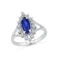 thumbnail image 1 of 0.07  CTTW STERLING SILVER LAB CREATED BLUE SAPPHIRE FASHION RING, 1 of 3