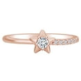 thumbnail image 1 of AFFY 0.07 Carat (Cttw) Round White Natural Diamond Accent Star Shape Engagement Ring 14K Solid Rose Gold (I-J Color ,I2-I3 Clarity ,0.07 Carat (Cttw) Ring Size-9.5, 1 of 2