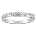 thumbnail image 1 of AFFY 0.07 Carat (Cttw) Round White Natural Diamond Accent Zig-Zag Style Engagement Ring 14K Solid White Gold (I-J Color ,I2-I3 Clarity ,0.07 Carat (Cttw) Ring Size-9.5, 1 of 2