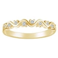thumbnail image 1 of AFFY 0.07 Carat (Cttw) Round White Natural Diamond Accent Zig-Zag Style Engagement Ring 14K Solid Yellow Gold (I-J Color ,I2-I3 Clarity ,0.07 Carat (Cttw) Ring Size-6, 1 of 2