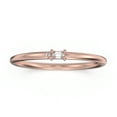 thumbnail image 1 of 0.07Ct Diamond Moissanite 18K Rose Gold Over Silver Morse Code Rings, 1 of 4