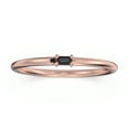 thumbnail image 1 of 0.07ct Black Diamond Moissanite 10K Rose GoldMorse Code Rings, 1 of 4