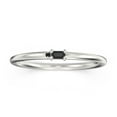 thumbnail image 1 of 0.07ct black diamond moissanite 10k White Gold Morse Code Rings, 1 of 4