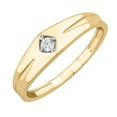 thumbnail image 1 of 0.08 Carat Men's Diamond Wedding Band Ring in 14K Yellow Gold (Ring Size 7.5) (SI1-SI2 Clarity), 1 of 4