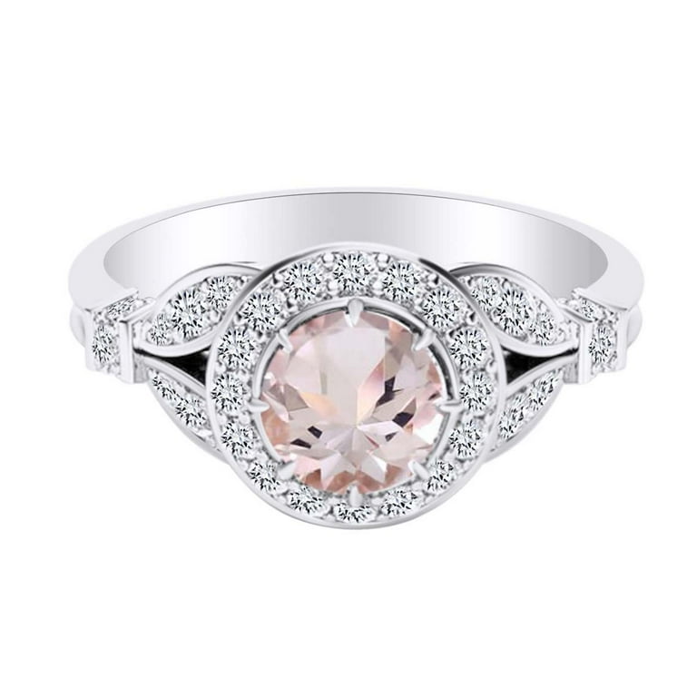 Simulated morganite engagement ring best sale