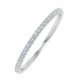 thumbnail image 1 of 0.08 Carat (ctw) 10K White Gold Round White Diamond Ladies Dainty Anniversary Wedding Stackable Ring (Ring Size 6), 1 of 6