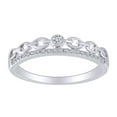 thumbnail image 1 of AFFY 0.08 Cttw Round Cut White Natural Diamond Cocktail Ring In 10K Solid White Gold -Ring Size-10, 1 of 2