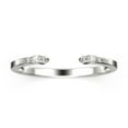 thumbnail image 1 of 0.08Ct Marquise Cut Diamond Moissanite Open Design 10K White Gold Wedding Band, 1 of 4