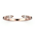 thumbnail image 1 of 0.08ct Marquise Cut Diamond Moissanite Open Design 10K Rose GoldWedding Band, 1 of 4