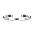 thumbnail image 1 of 0.08ct Marquise Cut black diamond moissanite Open Design 10k White Gold Wedding Band, 1 of 4