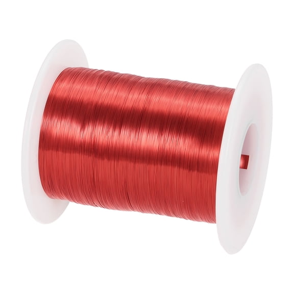 0.08mm Magnet Wire 14669ft (4471m) Enameled Copper Wires Magnet Winding Coil 200g 155C for Transformers Inductors, Red