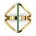 thumbnail image 1 of Statement Engagement Ring for Women - 0.09ct Simulated Emerald in 14K Yellow Gold Promise Ring, 1 of 6