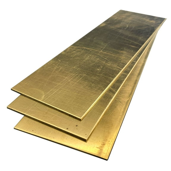 0.093" x 4" x 12", C260-H02 Brass Sheet, (3 Pack)