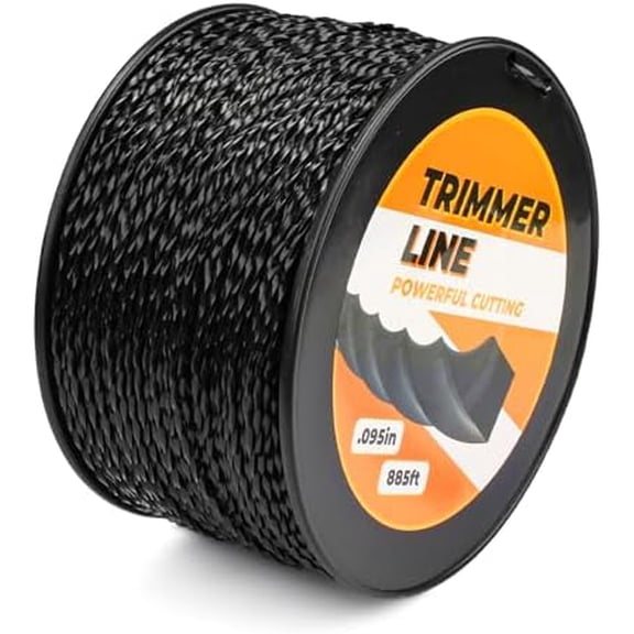 0.095" Black Diamond Trimmer Line Replacement for Echo Trimmer Models DSRM-2100,DSRM-2600,DSRM-2600U,SRM-2620,330095073 Weed Eater String Twist Line 885 ft$$Tools