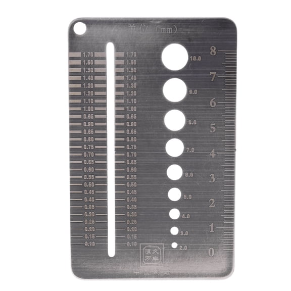 0.1-10mm Screw Gauge Plate Diameter Measuring Gauge Drill Bit Bolt Wire Gauge Bolt Wire Drill Bit Gauge Marking Tools