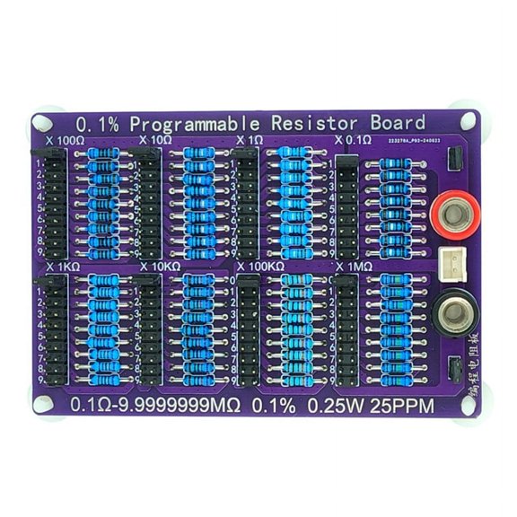 0.1-9.9999999M 0.1% 0.25W 25PPM Programmable Resistor Board Resistance Tolerance 0.1% High Precision 8-Segment