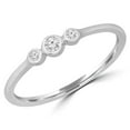 thumbnail image 1 of 0.1 CTW Round Diamond Bezel Set Promise Three-Stone Engagement Ring in 14K White Gold - Size 4.5, 1 of 1