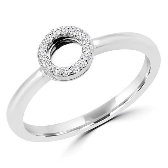 0.1 CTW Round Diamond Cocktail Ring in 14K