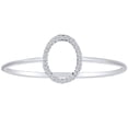 thumbnail image 1 of AFFY 0.1 Carat (Cttw) Round White Natural Diamond Oval Shape Engagement Ring 14K Solid White Gold (I-J Color ,I2-I3 Clarity ,0.1 Carat (Cttw) Ring Size-8, 1 of 1