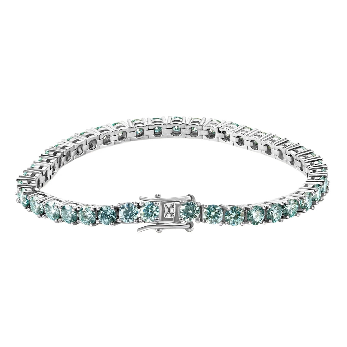 0.1 Carat Moissanite Tennis Bracelet Men Diamond Tennis Bracelet Wedding Bracelets for Women Lab Diamond Tennis Bracelet Gold 18K Plated Women's Tennis Bracelets